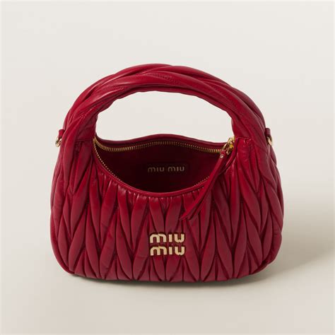 miu miu matelasse wallet red|Red Small Matelassé Nappa Leather Wallet .